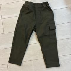 キッズ カーゴパンツ 長ズボン カーキのサムネイル
