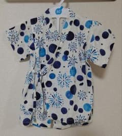 甚平 花火柄 80cm 綿100% ベビーのサムネイル