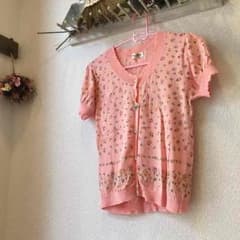 パラビオン バラ柄半袖カーディガンのサムネイル