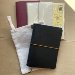 トラベラーズノート　パスポートサイズ　ネイビー　ノート3冊付きのサムネイル