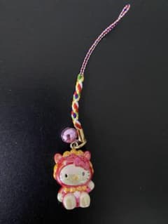 Hello Kitty 沖縄限定 シーサー パール塗装 平成レトロストラップのサムネイル