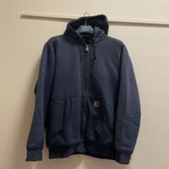 Carhartt ジップパーカー 茄紺　フェード　アクティブパーカーネイビー Mのサムネイル