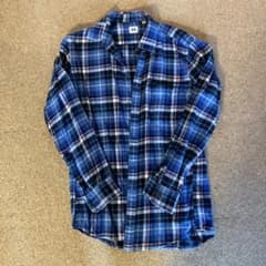 UNIQLO ネルシャツ ネイビー チェック Mサイズ