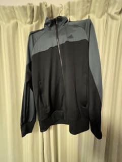 old adidas ジャージジャケット M 黒/グレー00sのサムネイル