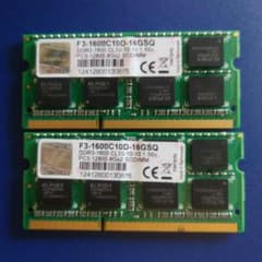 ノート用メモリー 動作品 DDR3 1600 16GB (8GBx2枚) - メルカリ