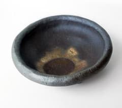 【未使用】荒木義隆 器あそび 焼締金彩 中鉢 25cm 栞付き 作家もののサムネイル