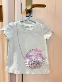 SLAP SLIP 半袖Tシャツ パステルグリーン うさぎ リボンのサムネイル