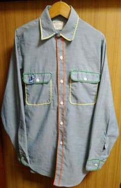BIG MAC 70s 60s】 ヒッピーシャツ シャンブレーシャツ L相当 - メルカリ