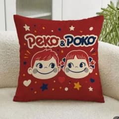 レトロ ペコちゃんポコちゃんクッションカバー - メルカリ