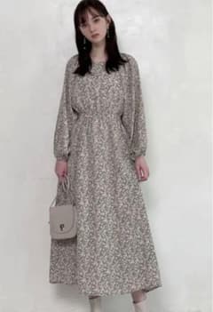GRL 2Way小花柄バックリボンフレアワンピースのサムネイル