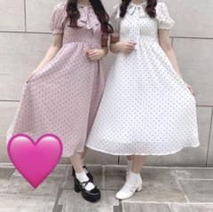 原宿限定 evelyn ハートロングワンピース ピンク op エブリン - メルカリ