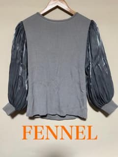 FENNEL 38 バルーン袖薄手ニット　グレーのサムネイル