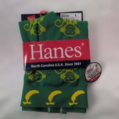 Hanes ボクサーブリーフ Lサイズ グリーン モンキー柄のサムネイル