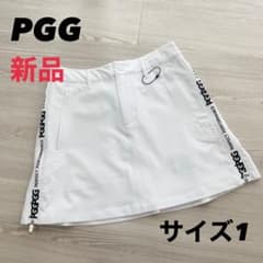 新品　PGG パーリーゲイツ　スカート　サイドテープ　ストレッチ　春夏　ホワイト 新品 PGG パーリーゲイツ スカート サイドテープ ストレッチ 春夏