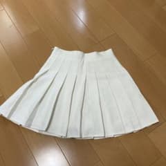 ホワイト プリーツミニスカートのサムネイル