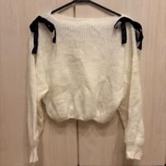 DAZY リボン ランタンスリーブ カジュアルセーターのサムネイル