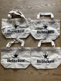 Heineken ロゴ入りキャンバストートバッグ 4個セットのサムネイル