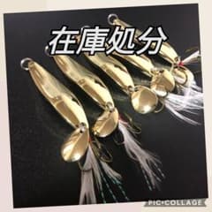 在庫処分　巻くだけで釣れる！！★ゴールドブレード付きスプーン5個セットのサムネイル