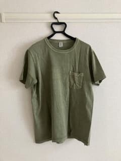 Velva Sheen ポケットTシャツ USA製 L オリーブのサムネイル