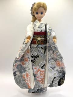 ✴︎595 ジェニーちゃん着物 正絹振袖 金襴帯セット - メルカリ