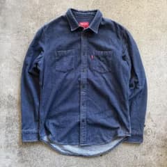 SUPREME フランネル デニム 長袖シャツ ボックスロゴタブのサムネイル