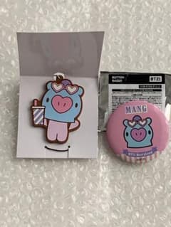BT21 MerryLand 마스코트 고무 매력 캔 배지 MANG