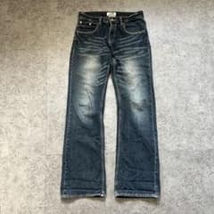 良品【ピコ】（M）フレアデニム Y2K ヒゲ ブーツカット