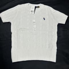 Polo Ralph Lauren ケーブルニット 半袖 ホワイト S - メルカリ