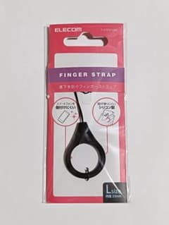 ELECOM フィンガーストラップ P-STF01LBK Lサイズのサムネイル