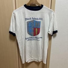 【Vintage 】Block Island R.I. リンガーTシャツのサムネイル