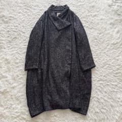 美品　センソユニコ　芽風　mefu ショールカラーコート　ウール　コクーン　M 美品 センソユニコ 芽風 mefu ショールカラーコート ウール コクーン M