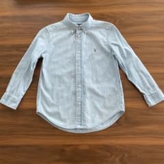 （美品）Ralph Lauren コットンシャンブレー長袖シャツ120のサムネイル