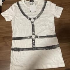 ザ*ー様 CHUBBYGANG ハーネスプリント Tシャツ ホワイト 160のサムネイル