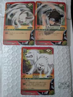 NARUTOカードゲーム 犬塚キバ 赤丸 双頭狼 3枚セット - メルカリ