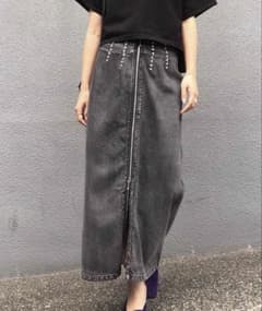 AMERI アメリ STUDS LINE DENIM SKIRTのサムネイル