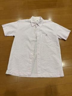 LACOSTE 半袖シャツ ストライプ ピンクのサムネイル