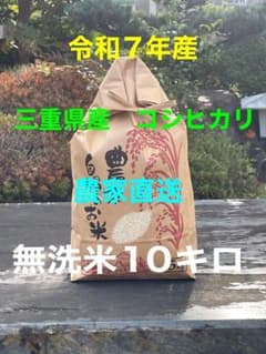 令和7年三重県産　コシヒカリ　無洗米10キロのサムネイル