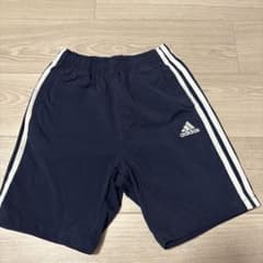 adidas キッズ ハーフパンツ ネイビー 3本ラインのサムネイル
