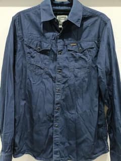 値下げ中◎G-STAR RAW 長袖シャツ ネイビー Mサイズのサムネイル