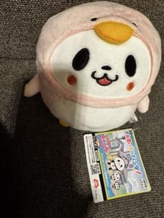 お買いものパンダ　小パンダぬいぐるみ　ぺんぎんコスチューム