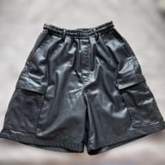 amnjx ハーフパンツ　平本蓮 amnjx レザーハーフパンツ 平本蓮着用 - メルカリ
