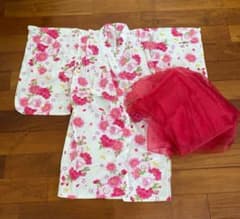 花柄着物　キッズ着物のサムネイル
