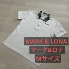MARK & LONA ポロシャツ ホワイト ゴルフウェア 半袖 Mサイズ - メルカリ