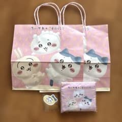 ちいかわ 東京ばな奈 エコバッグ シール　紙袋２枚　まとめ売り