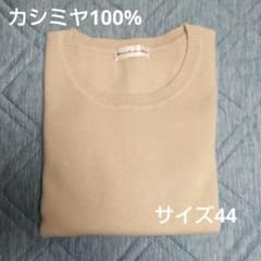 新品☆西武百貨店×オンワードカシミヤ100%クルーネックセーター　ニットベージュ