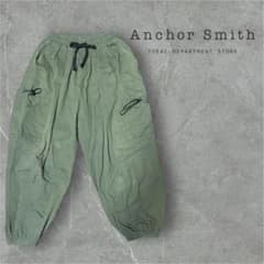 【Anchor Smith】美品✨バルーンシルエット　ワイドカーゴパンツオリーブのサムネイル