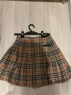 Burberry London Wool Check Leather Skirtのサムネイル