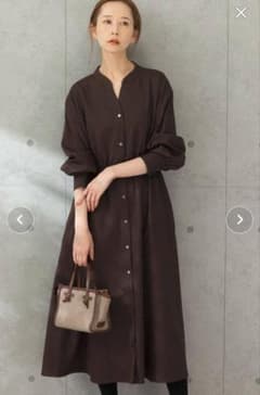 URBAN RESEARCH ROSSO　イージーケアシャツワンピース　ブラウンのサムネイル