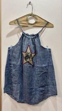 デニム キャミソール 星型刺繍 カウボーイ　sサイズのサムネイル