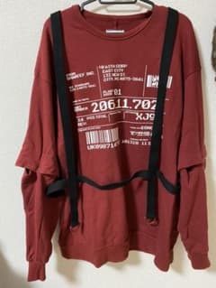 shareef シャリーフ　19ss  スウェット　赤　トレーナーのサムネイル